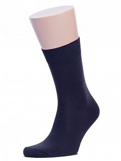 Комплект из 10 пар хлопковых мужских носков темно-синего цвета "RuSocks" М-218